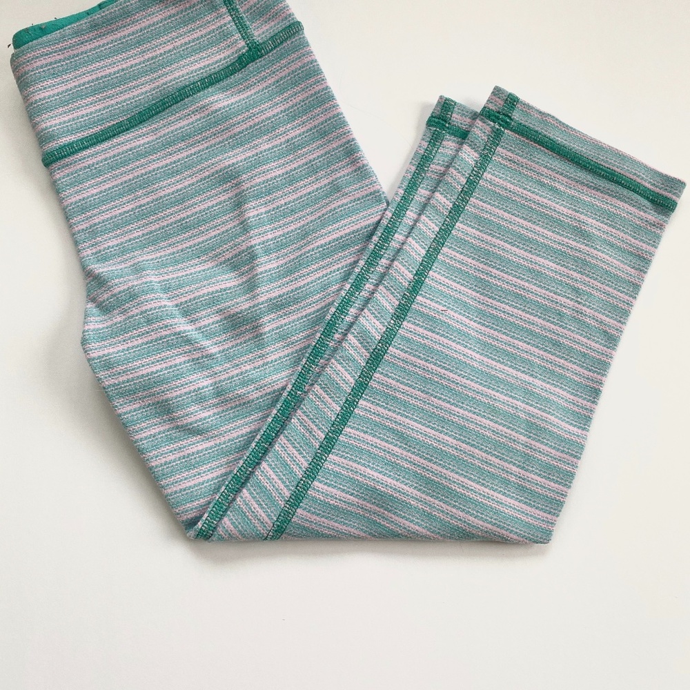 Pink and Blue striped Ivivva capris Size 12